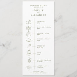 Program for a modern wedding.