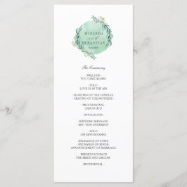 Program för frisk Eucalyptus wandan Elegant bröllo