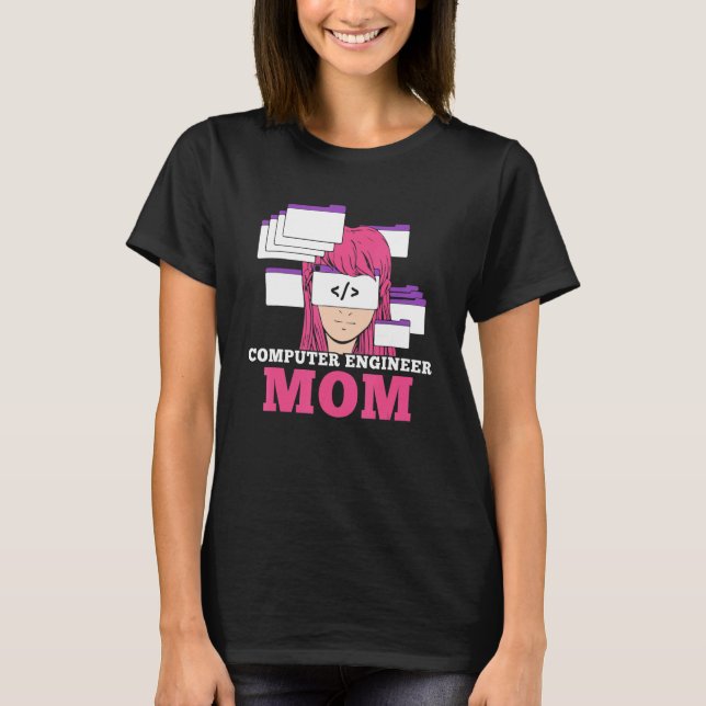 Program för kodning av datorkodning Ingenjör Mamma T Shirt (Framsida)