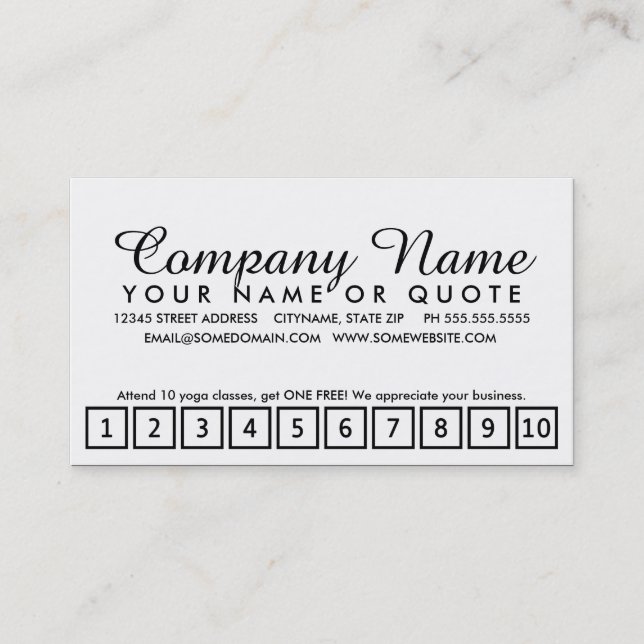 program för oskärpelojalitet lojalitetskort (Framsida)