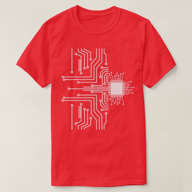 Program för PCB Board Traces Computer Scientist T Shirt (Design framsida)