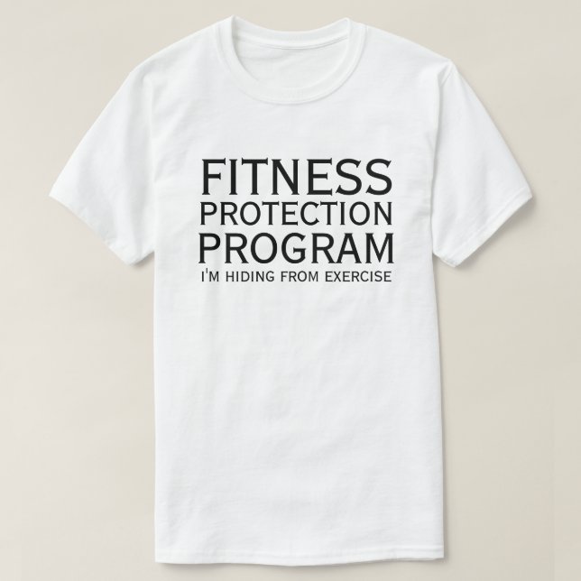 PROGRAM FÖR SKYDD AV FITNESS TEE SHIRT (Design framsida)