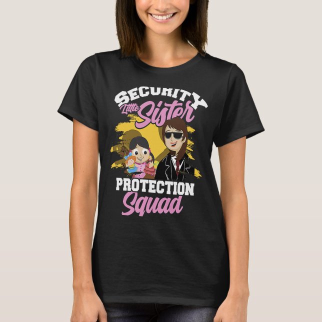 Program för skyddsgrupp för små syster t shirt (Framsida)