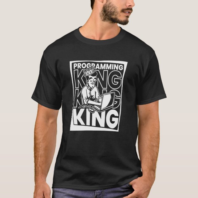 Program för Software av koder Kung Programmer Deve T Shirt (Framsida)