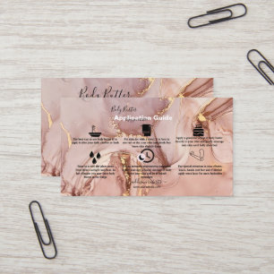 Program för textfilter Rosa Guld Watercolor Bu Visitkort