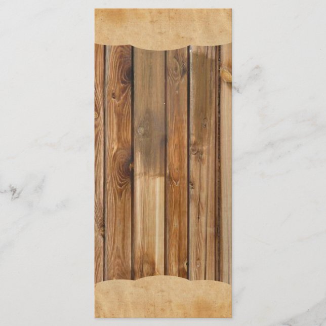 Program-meny för Landsbyggsbröllop av trädelsrot Program (Framsida)