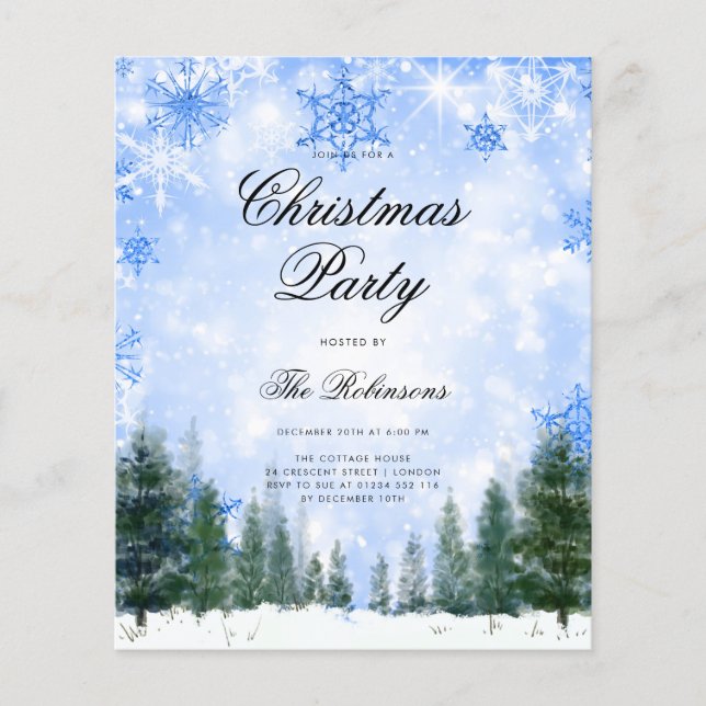 Program-meny för marinvinter-jul i Inbjudan Flygblad (Framsidan)