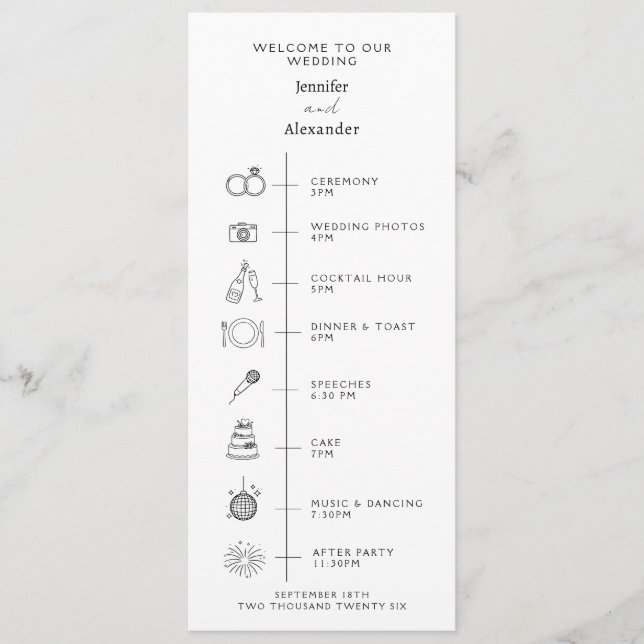 Program Modern Wedding. (Framsida)