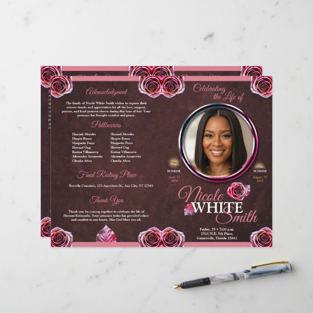 Programa Celebración de la Vida Rose Gold / Cafe (Fram/Back In Situ)