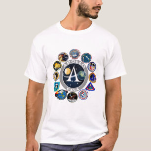 Programbeskickningar för NASA Apollo lappar emble T Shirt