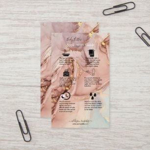 Programguide för Body Butter Application Guide Ros Visitkort