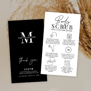 Programguide för minimal Logotyp Socker Body SCrub Visitkort
