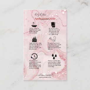 Programguiden för Body Butter Application Guide Ro Visitkort