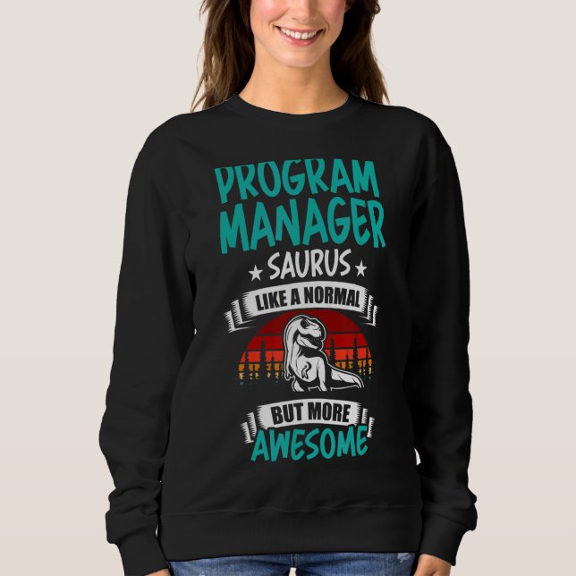 Programhanteraren Saurus som vanlig Rex-dosinosaur T Shirt (Framsida)