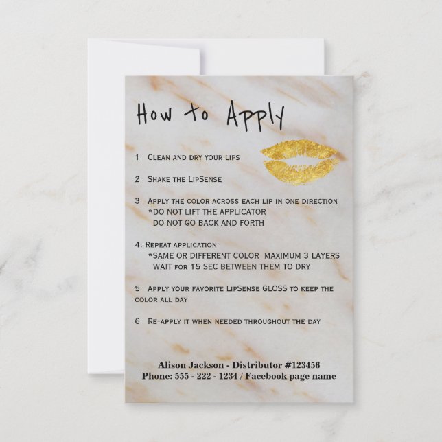 Programinstruktioner för distribution av Lip färg (Framsida)