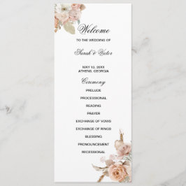 Programkort för dubblan Boho Beige Program