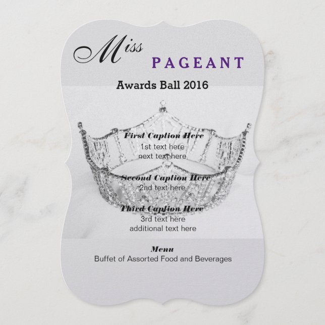 Programkort för Shimmer Silver Krona wards Boll Program (Framsida)