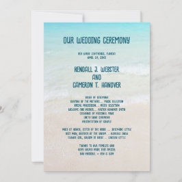Programmall för Beach Wedding Ceremony Inbjudningar