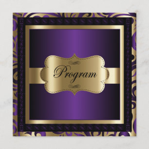 Programmall   Metallisk Lila och Guld Program