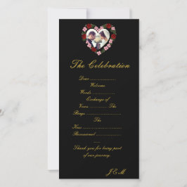 Programme de mariage rose et noir 