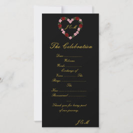 Programme de mariage rose et  noir 