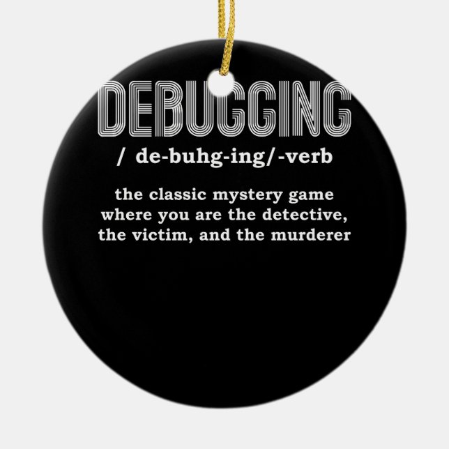 Programmer Developer Software Ingenjör Felsökning  Julgransprydnad Keramik (Framsidan)