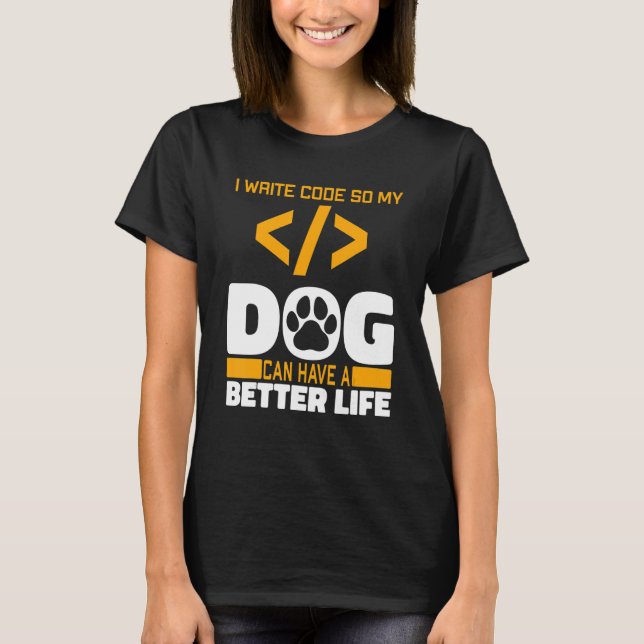 Programmer Dog Software Engineer - Coding Programm T Shirt (Framsida)