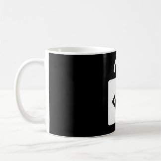 Programmer för JavaScript-kod för kaffeutvecklare Kaffemugg