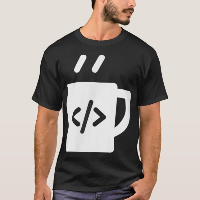 Programmer för JavaScript-kod för kaffeutvecklare T Shirt (Framsida)