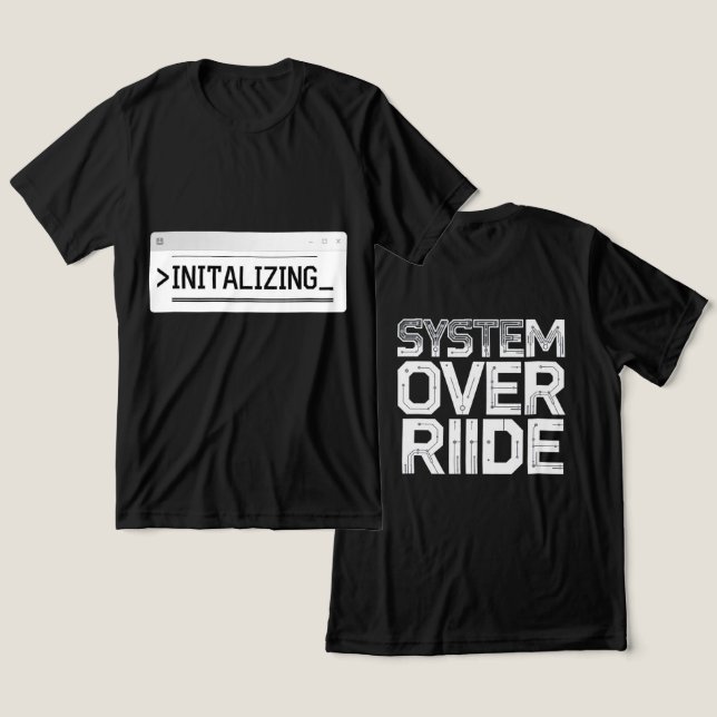 Programmer Hacker Design T Shirt (Design fram och bak)