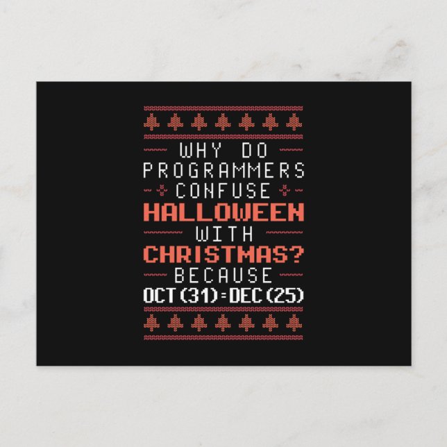 Programmer holidays vykort (Framsida)