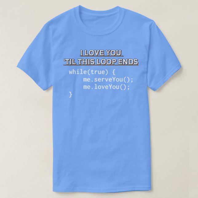 Programmer i Kärlek You till-kod T Shirt (Design framsida)