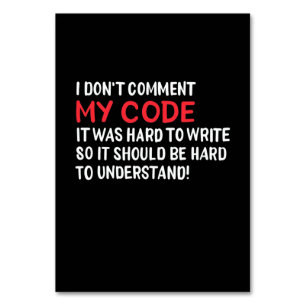 Programmer I kommenterar inte min kod Bordsnummer