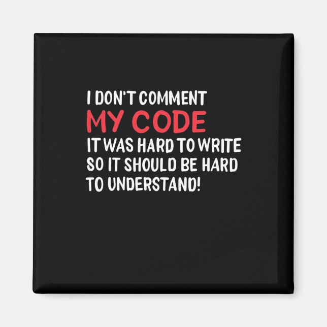 Programmer I kommenterar inte min kod Magnet (Framsidan)