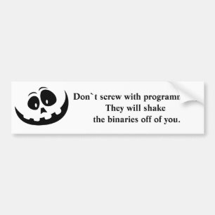 Programmer Ingenjör Funny Joke Påstående Binary Bildekal
