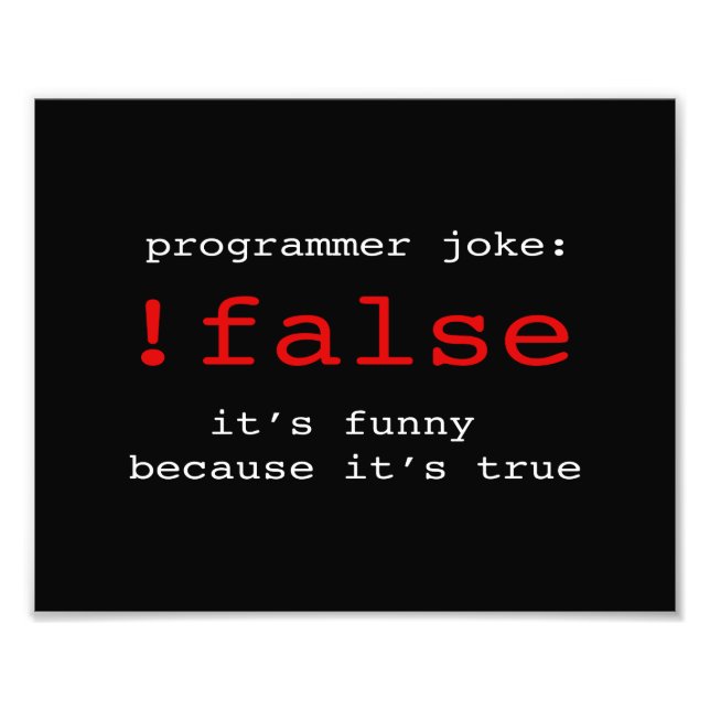 PROGRAMMER JOKE FOTOTRYCK (Framsidan)