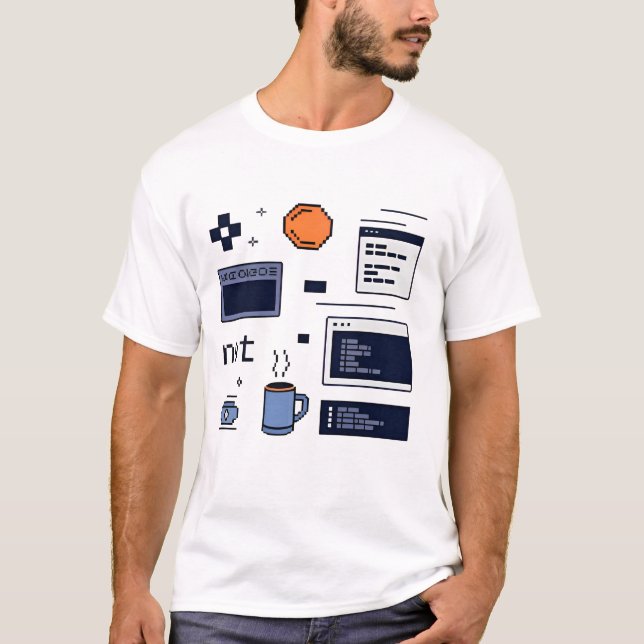 Programmer Life – Coding Workspace Developer. T Shirt (Framsida)