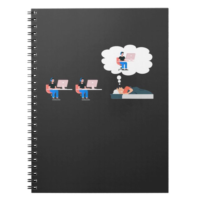 Programmer Life IT Computer Scientist Workaholst Anteckningsbok (Framsidan)