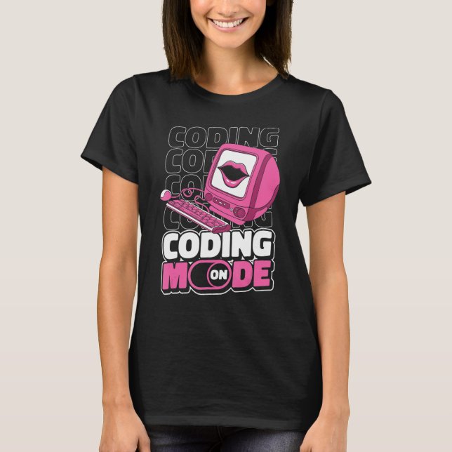 Programmer Mode on Programming Coding Developer C T Shirt (Framsida)