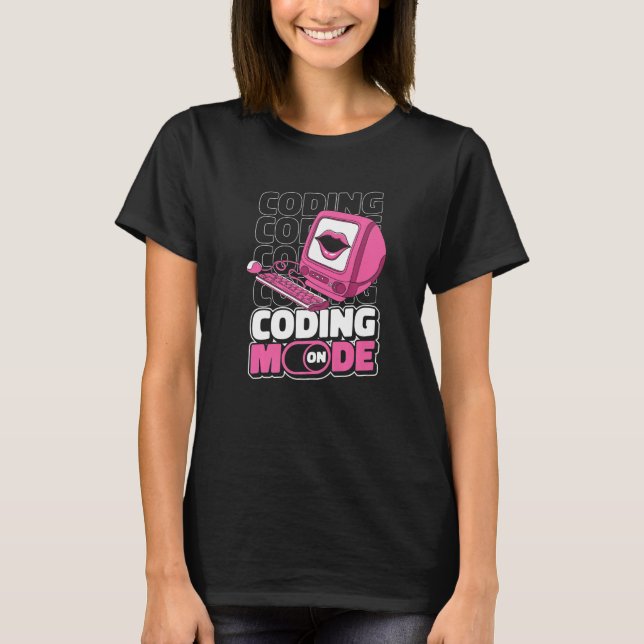 Programmer Mode on Programming Coding Developer Co T Shirt (Framsida)