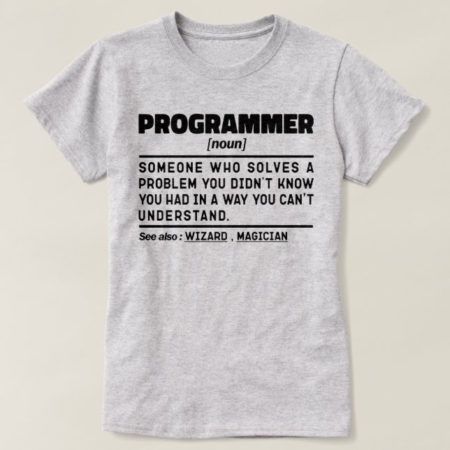 Programmer Noun Software Developer Humor Joke T Shirt (Design framsida)