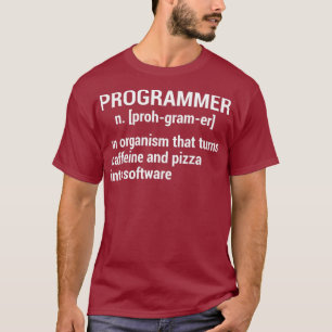 Programmer Organism Turns Caffeine Pizza T Shirt