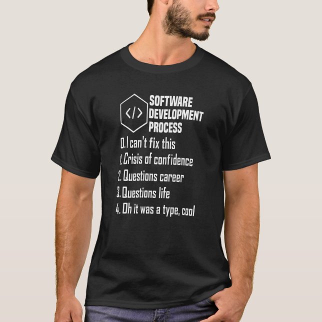 Programmer Software Developer Computer Ingenjör Ne T Shirt (Framsida)