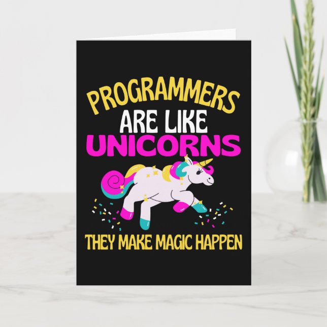 Programmer Unicorn , Magic Unicorn Programmers Kort (Framsida)