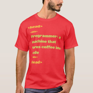 programmera en maskin som förvandlar kaffe till ko t shirt