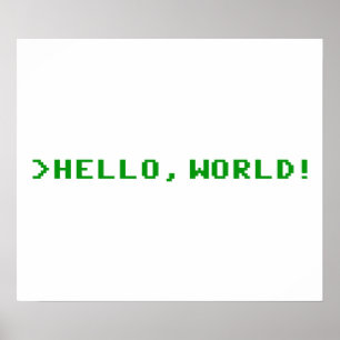 Programmera för hejvärldsdator poster