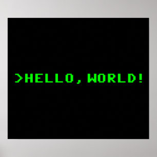 Programmera för hejvärldsdator poster