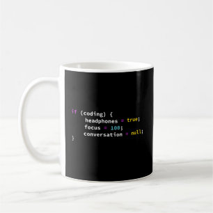 Programmera joke Om du kodar hörlurar Programmer Kaffemugg