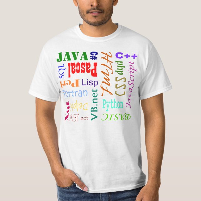 Programmera språkskjortan t-shirt (Framsida)