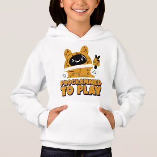 Programmerad för att spela Girls Pullover Hoodie T Shirt